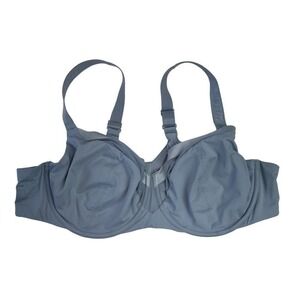 Bras N Things Underwire Unpadded Sheer Trim Full Coverage Bra, 44D